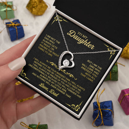 To My Daughter, I Am Not The Dad Who Always Gets It Right Forever Love Necklace