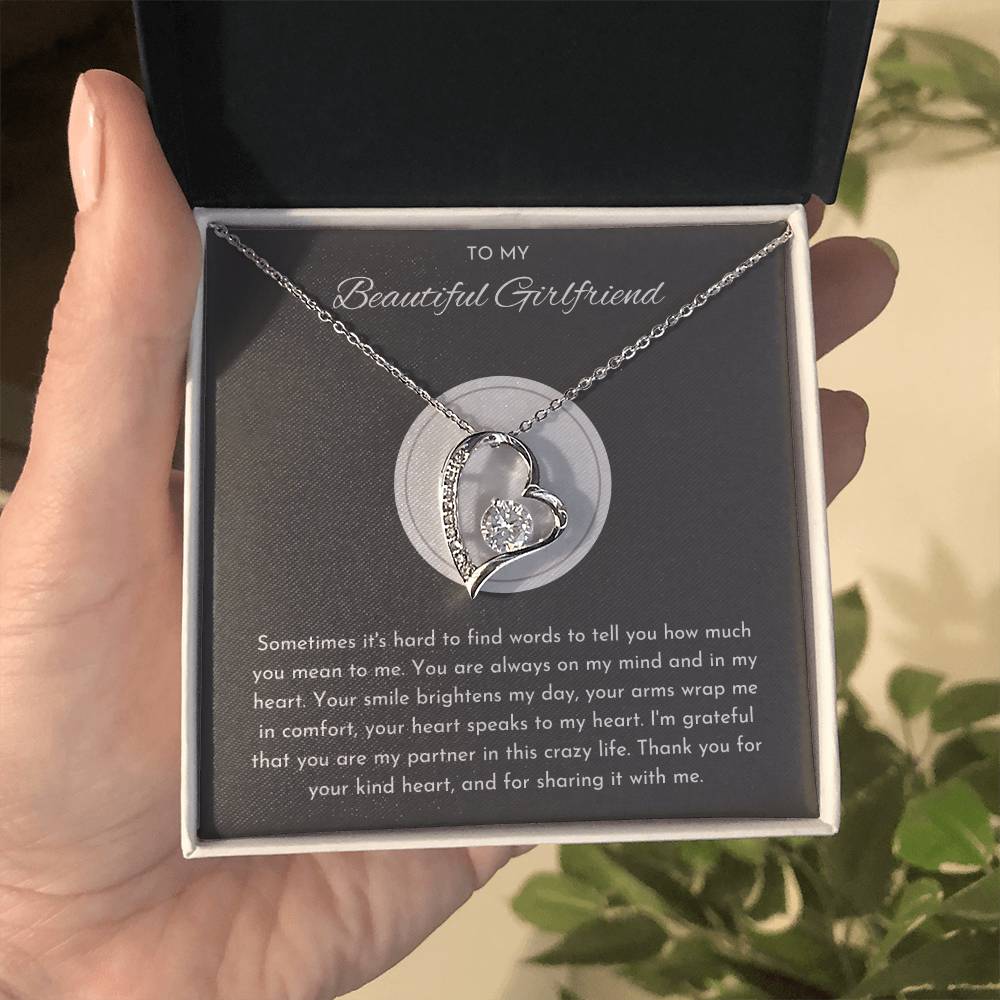 To My Beautiful Girlfriend Forever Love Necklace