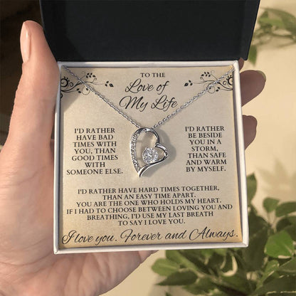 Forever Love Of My Life Necklace Forever Love Necklace