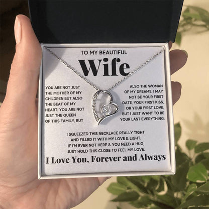 To My Beautiful Wife Beat Of My Heart Forever Love Necklace Forever Love Necklace