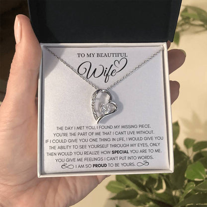 Wife - I Am So Proud To Be Yours. Forever Love & Earrings Set Forever Love Necklace