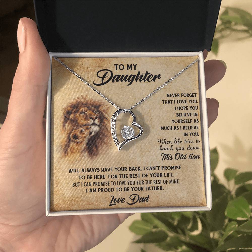 To My Daughter Necklace  Father Daughter Necklace  Father To Daughter Christmas Gift From Dad  Bonus Daughter Necklace Gifts From Dad Forever Love Necklace