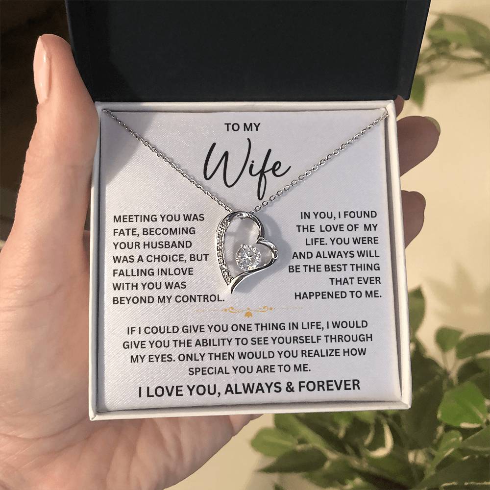 To My Wife - Forever Love Necklace Gift -  Forever Love Necklace