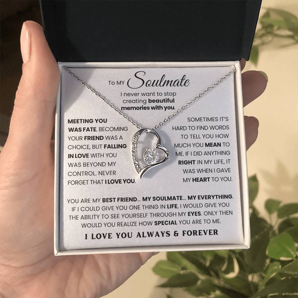 To My Soulmate - You Are My Best Friend My Soulmate My Everything - Forever Love Necklace