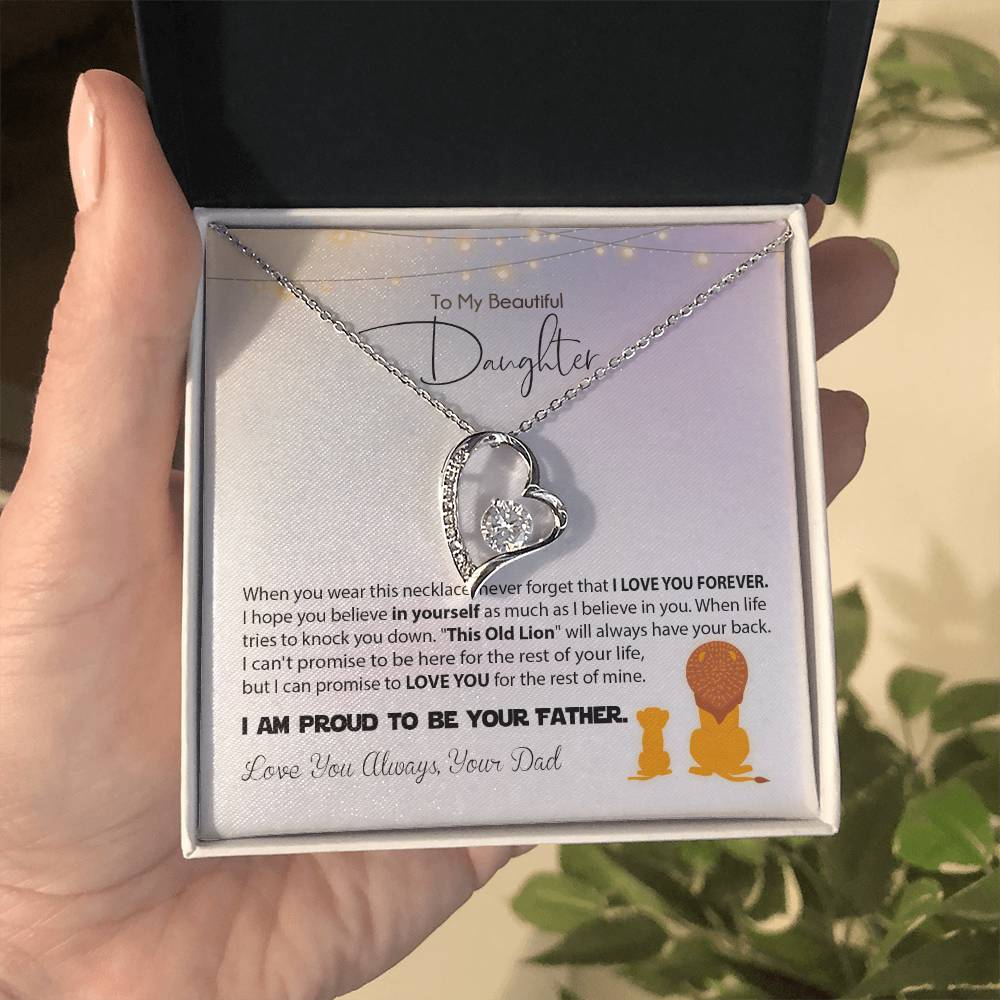 Love You Always, Dadto My Beautiful Daughter - I'M Proud To Be Your Father - Forever Love Necklace