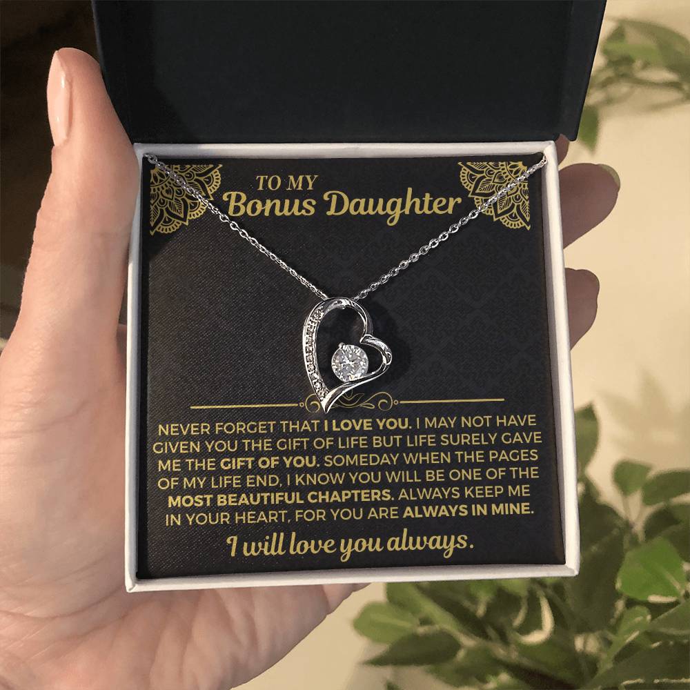 To My Bonus Daughter - Forever Love Gift Set - Ss558 Forever Love Necklace