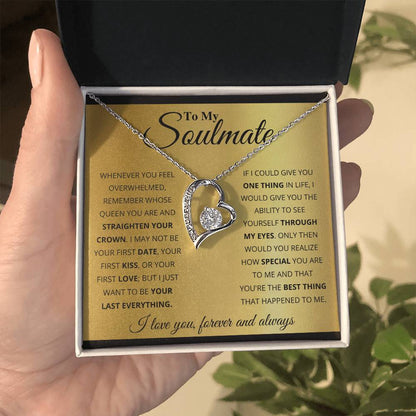 Heart Necklace My Soulmate Forever Love Necklace