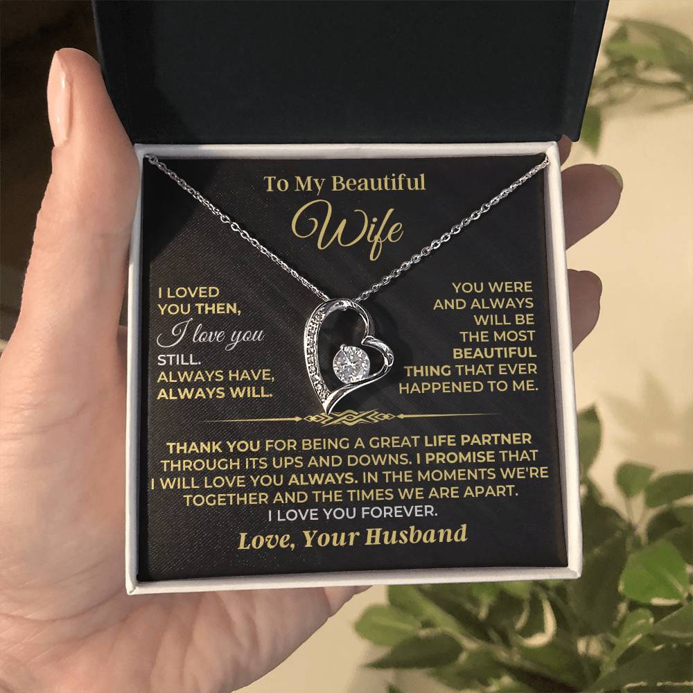 To My Beautiful Wife - Forever Love Gift Set - Ss532 Forever Love Necklace
