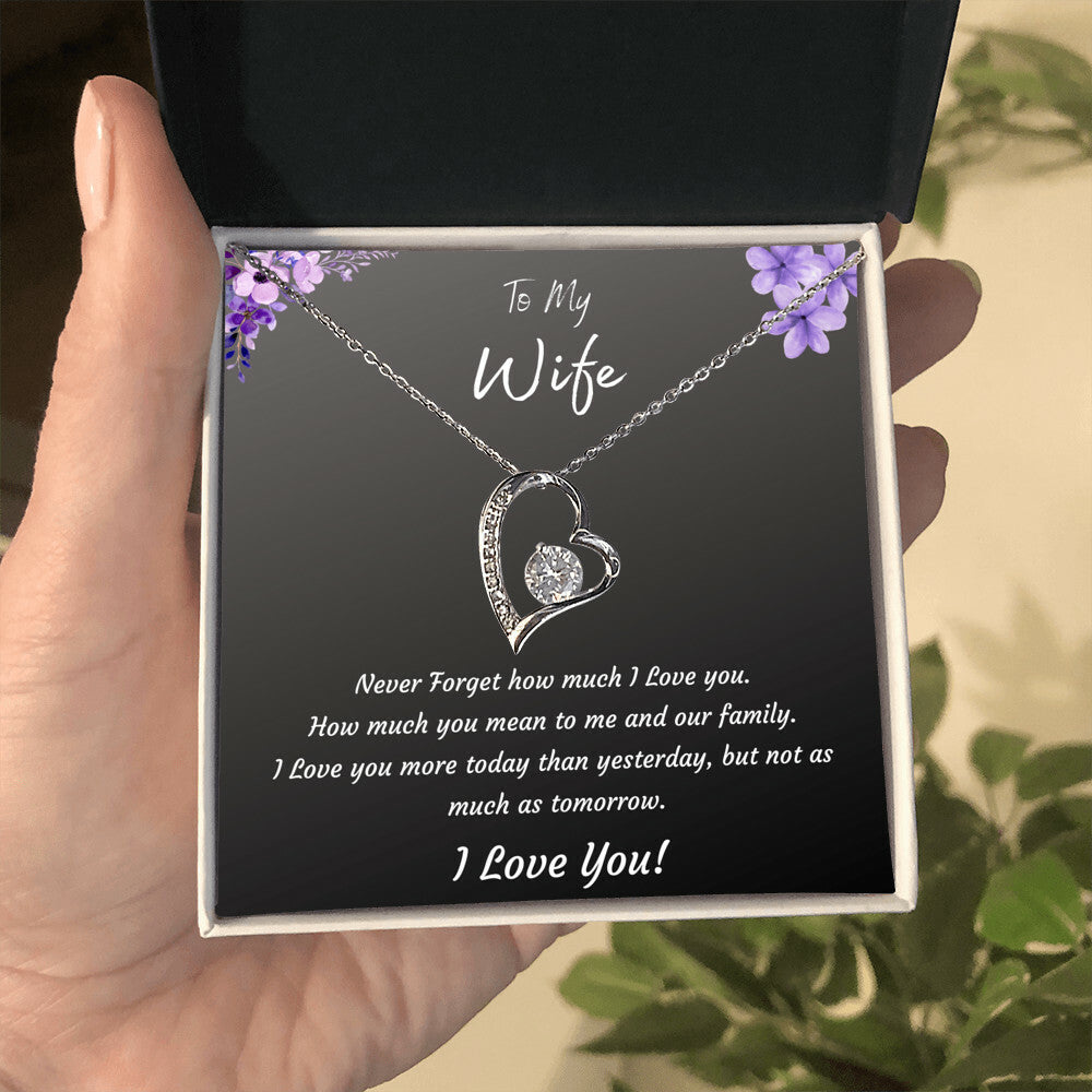 Brillanceaura Forever Love Necklace For Women Birthday Valentines Day Anniversary Mothers Day Gifts For Wife Jewelry Forever Love Necklace