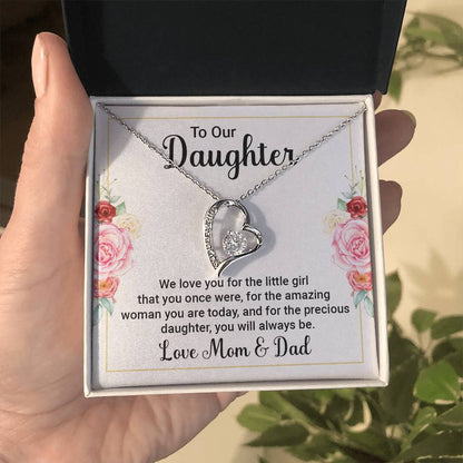 Heartstrings - Forever Love Necklace - Daughter Little Girl You Once Were Forever Love Necklace