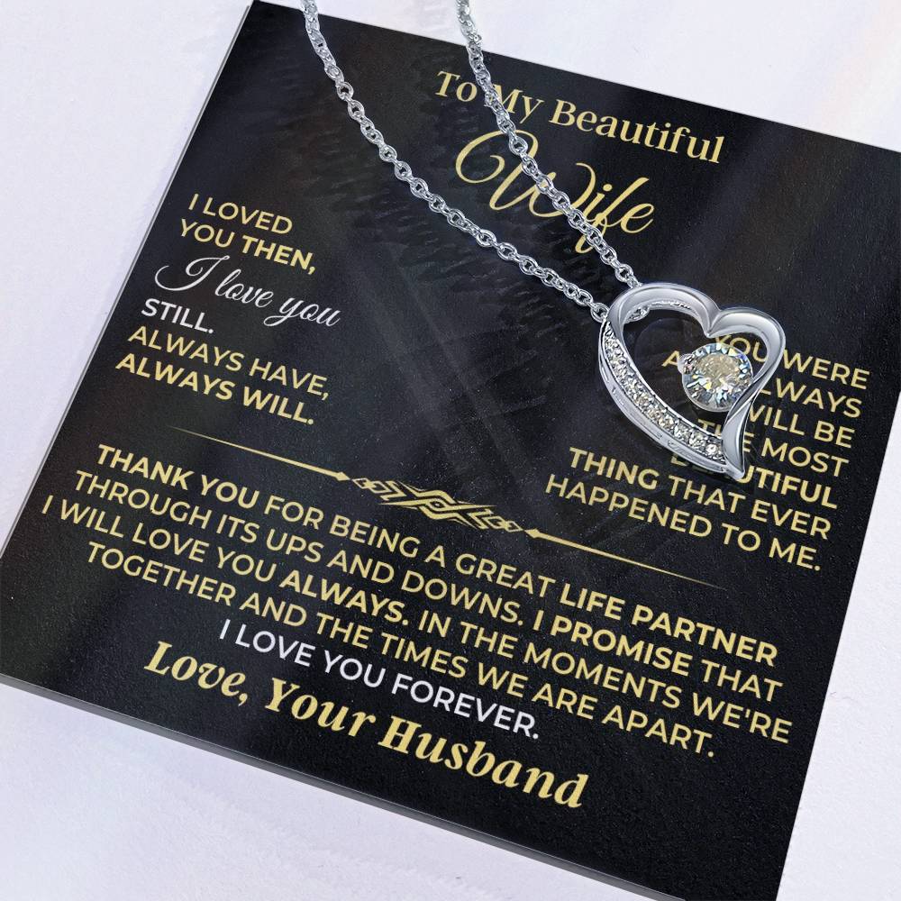 To My Beautiful Wife - Forever Love Gift Set - Ss532 Forever Love Necklace