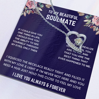 To Beautiful Soulmate  If I Could Forever Love Necklace