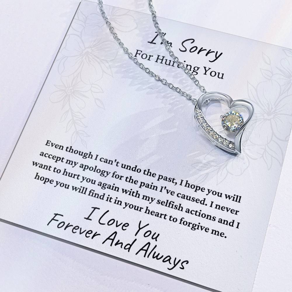 I'M Sorry For Hurting You Flower  Forever Love Necklace Forever Love Necklace