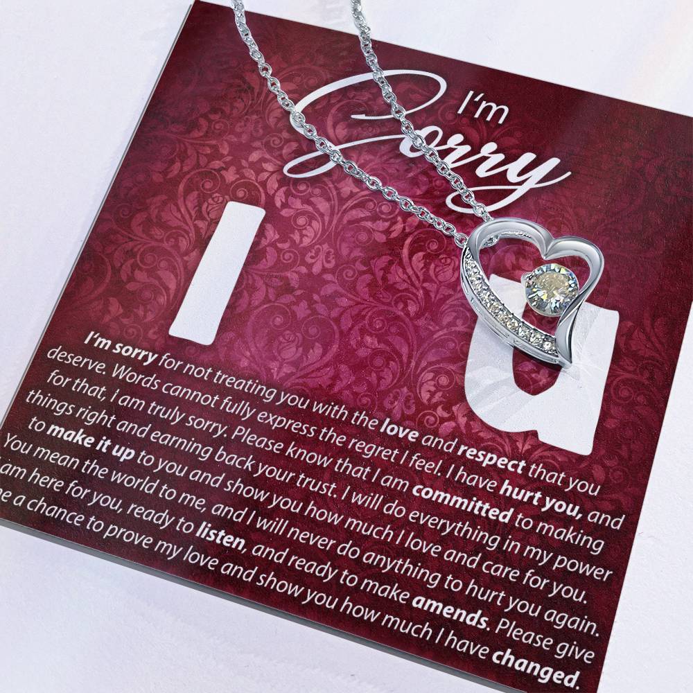 I'M Sorry, I Love You - Forever Love Necklace Forever Love Necklace