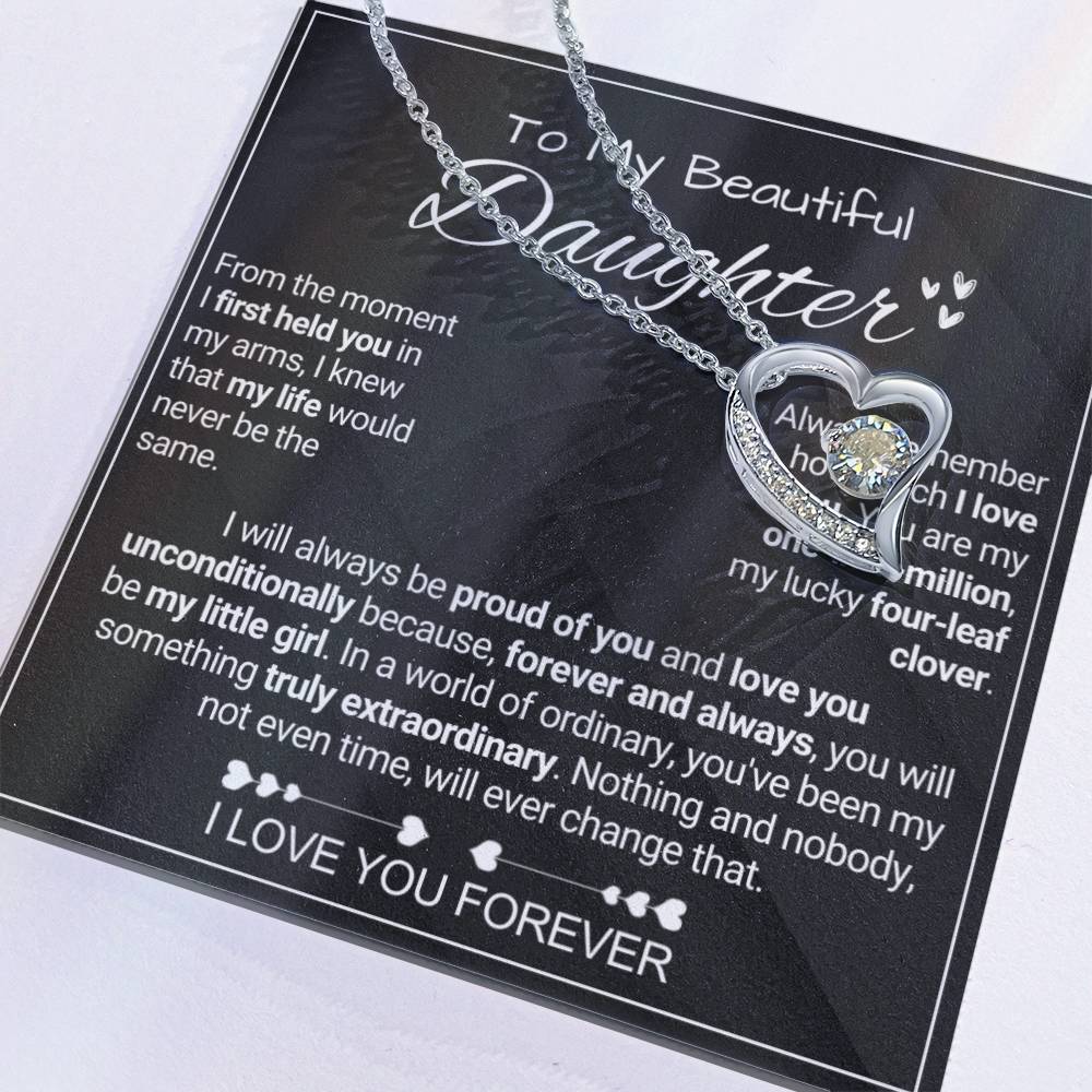 To My Beautiful Daughter - Extraordinary - Forever Love Forever Love Necklace