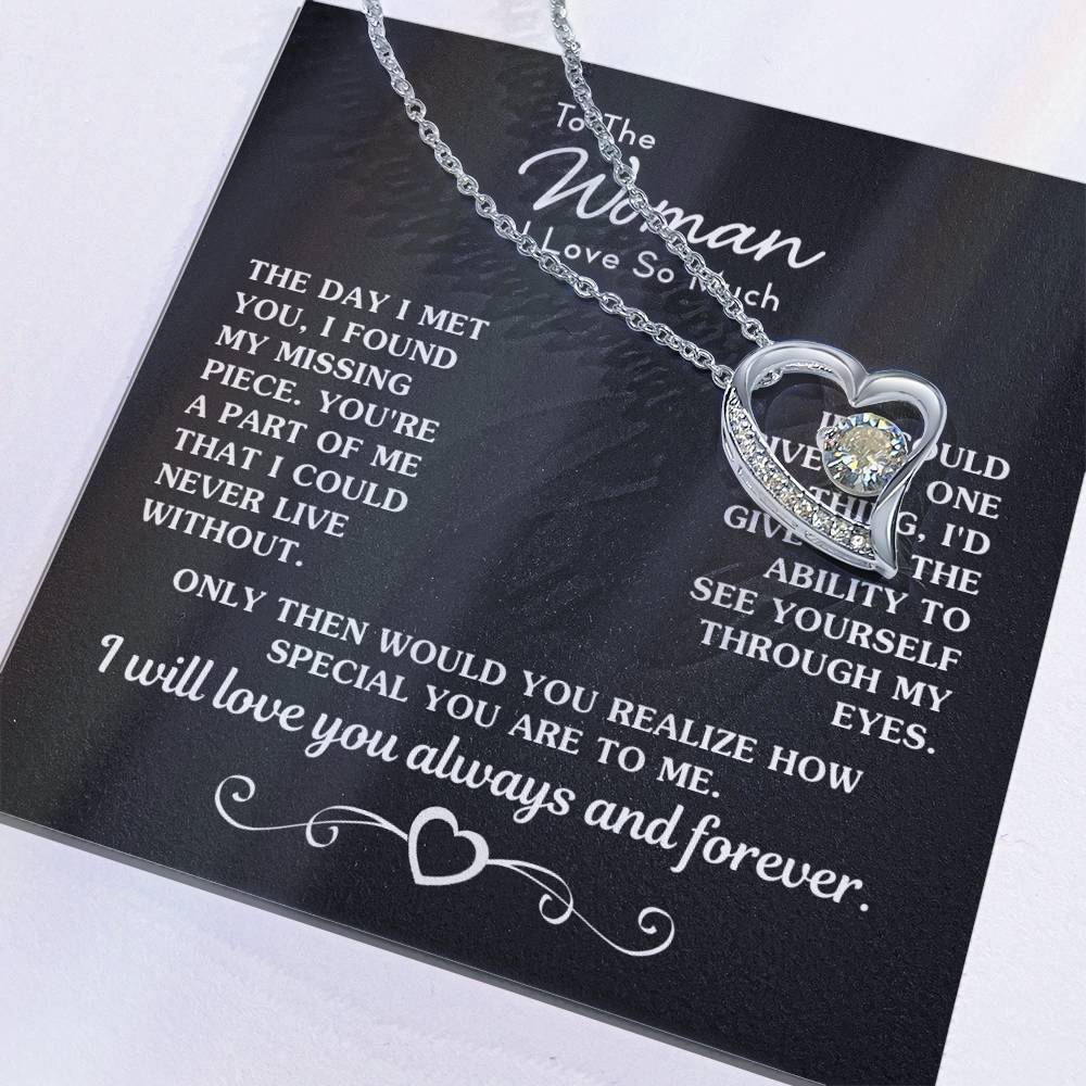 To The Woman I Love My Missing Piece Necklace Forever Love Necklace