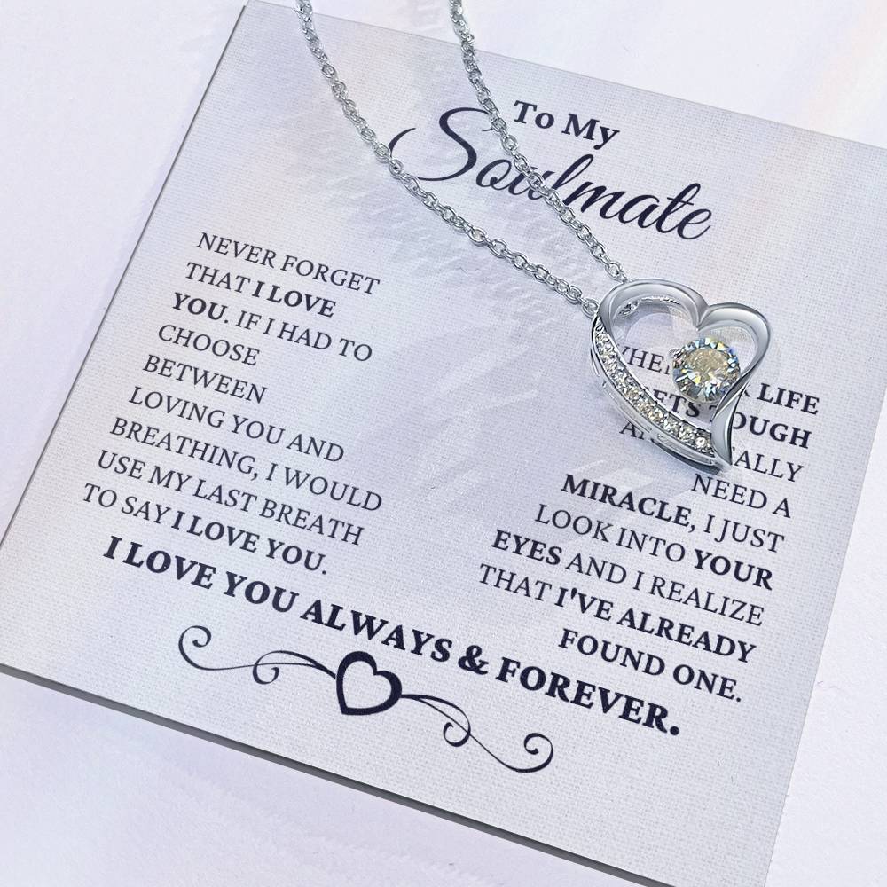 Gift For Soulmate - I Just Look Into Your Eyes Necklace Forever Love Necklace