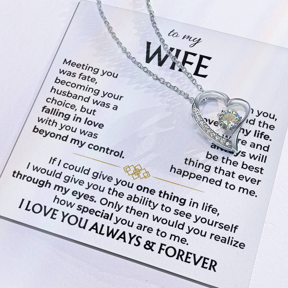 To My Wife - I Love You Always & Forever - Gift Set Forever Love Necklace