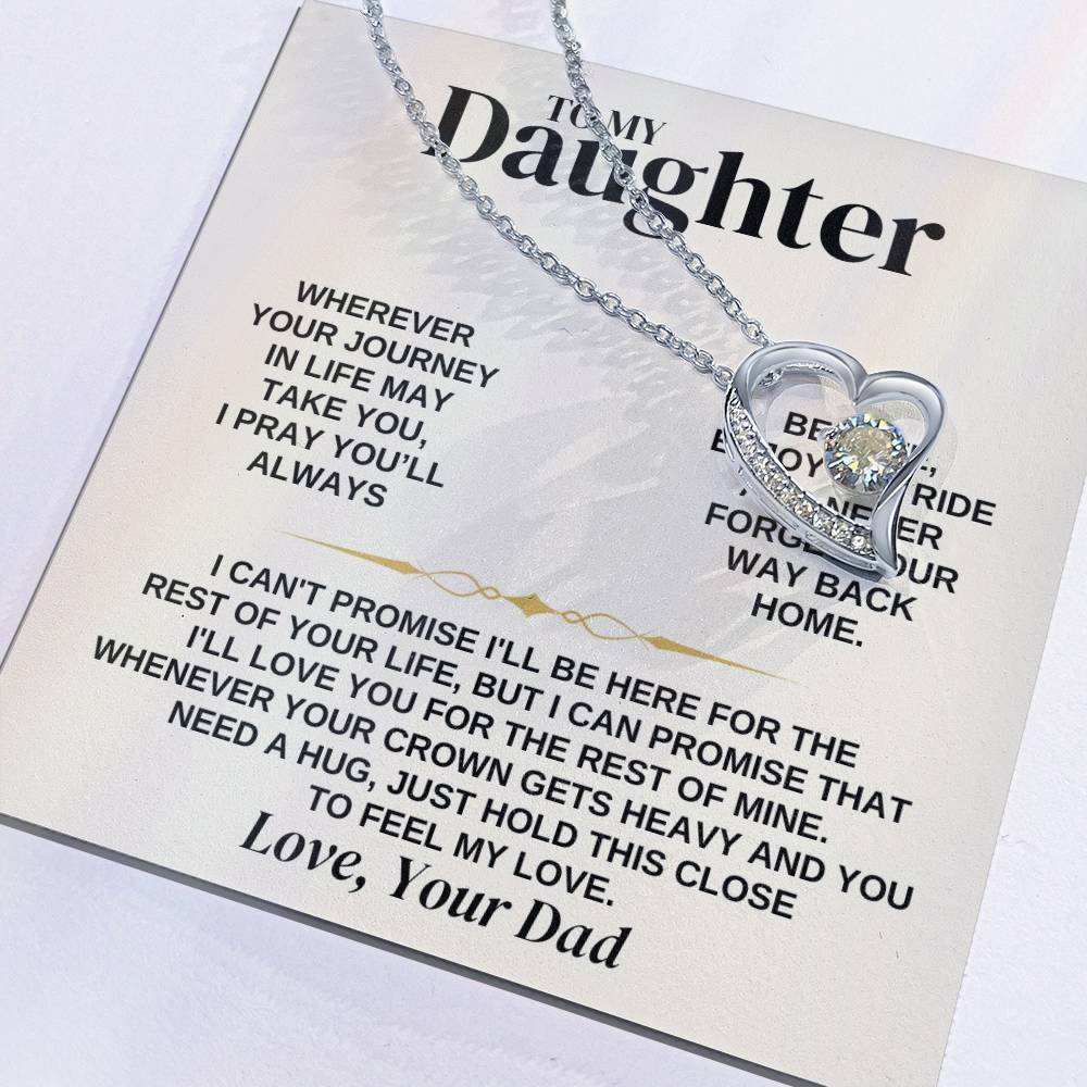 To My Daughter - Love Dad - Necklace Gift Set - Ss308 Forever Love Necklace