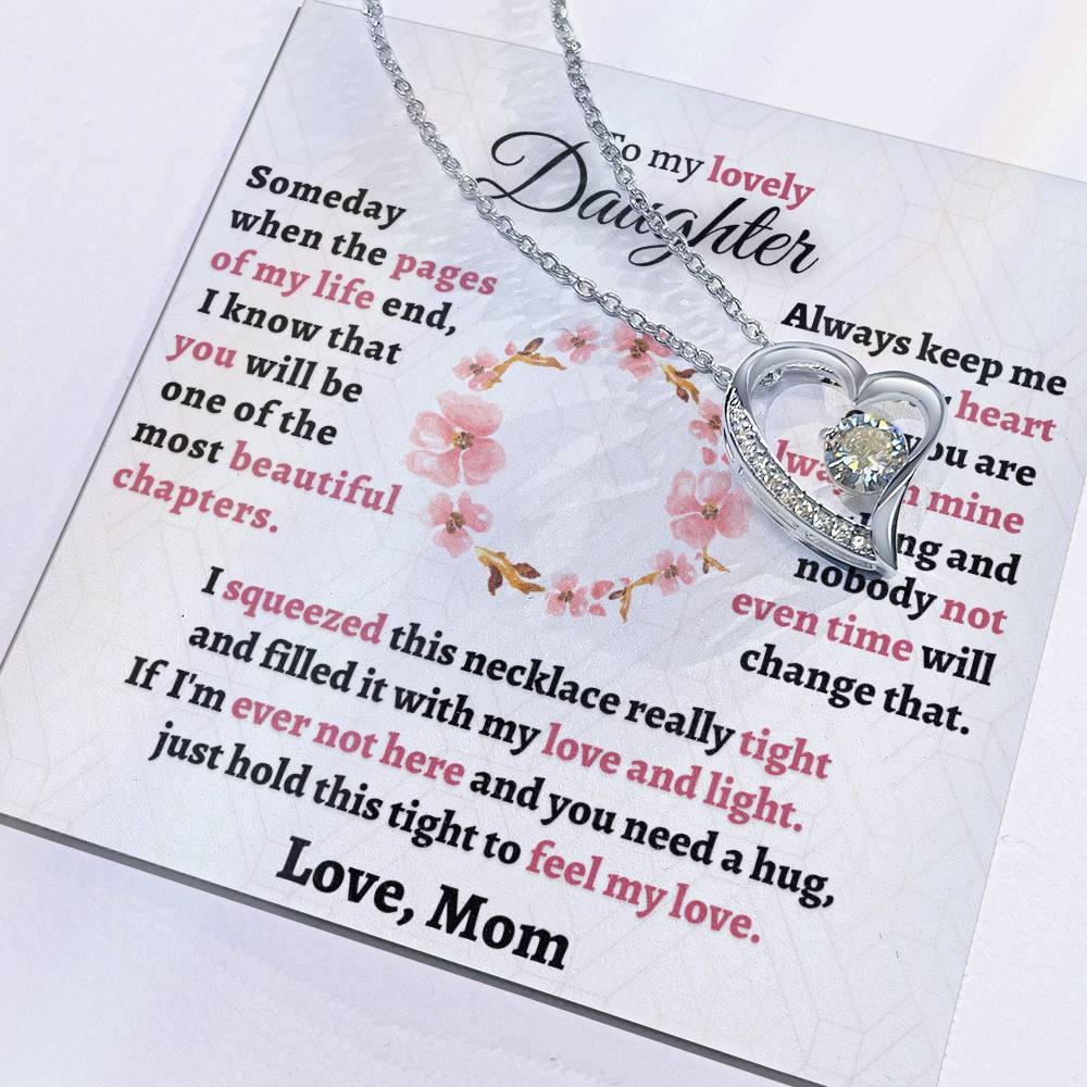 Gift For Daughter From Mom - Feel My Love Forever Love Necklace