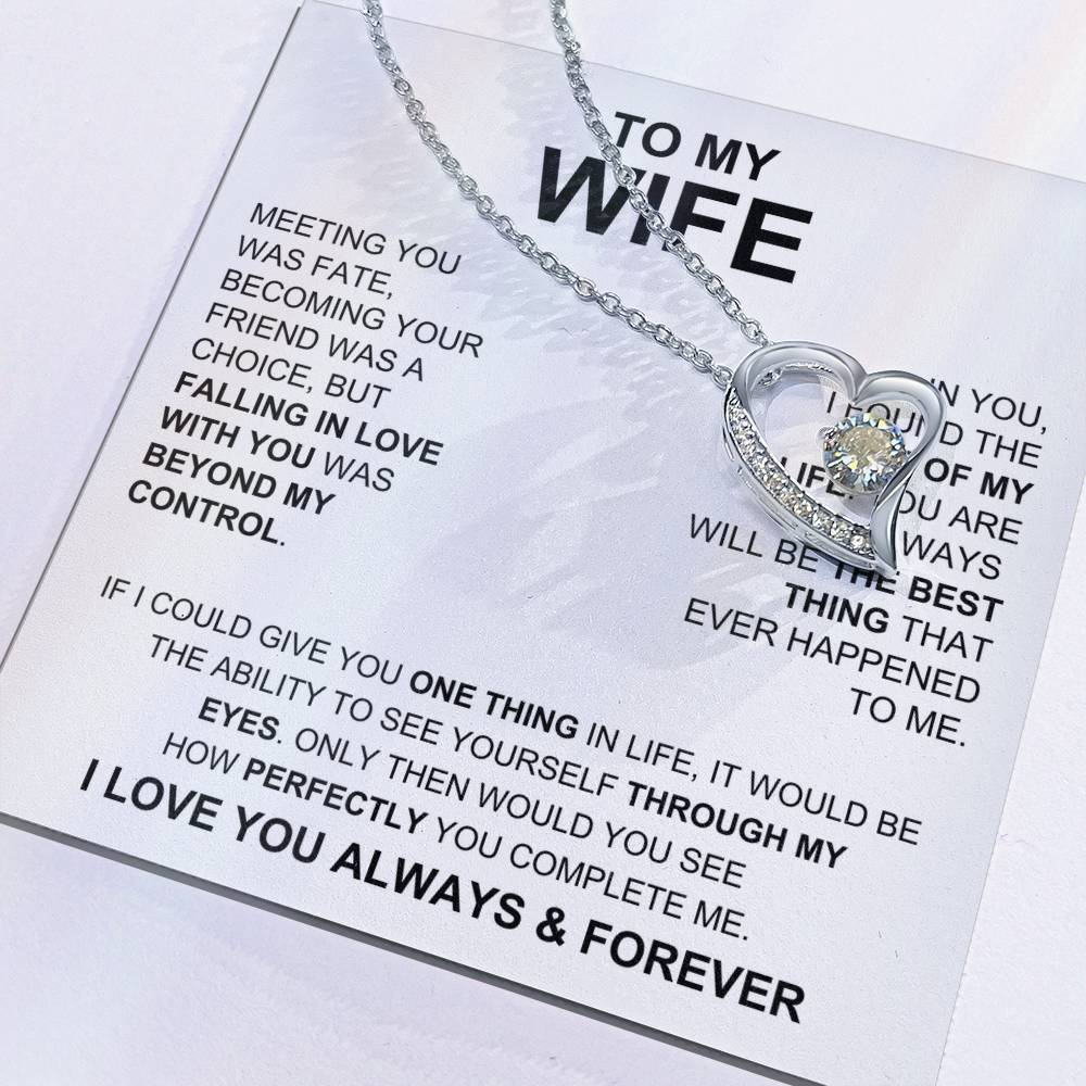 Forever Necklace - To My Wife White Forever Love Necklace