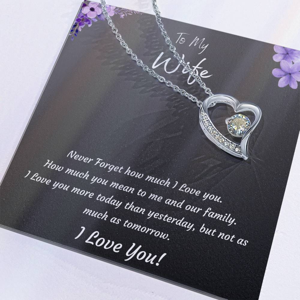 Brillanceaura Forever Love Necklace For Women Birthday Valentines Day Anniversary Mothers Day Gifts For Wife Jewelry Forever Love Necklace