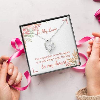 Key To My Heart Forever Love Necklace