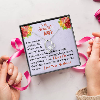 To My Beautiful Wife You Are Everything To Me Necklace 1 Forever Love Necklace