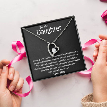 To My Daughter Beautiful Chapters Daughter Necklace Gift For Daughter Xmas Christmas Daughter Gift From Mom 4 1 Forever Love Necklace