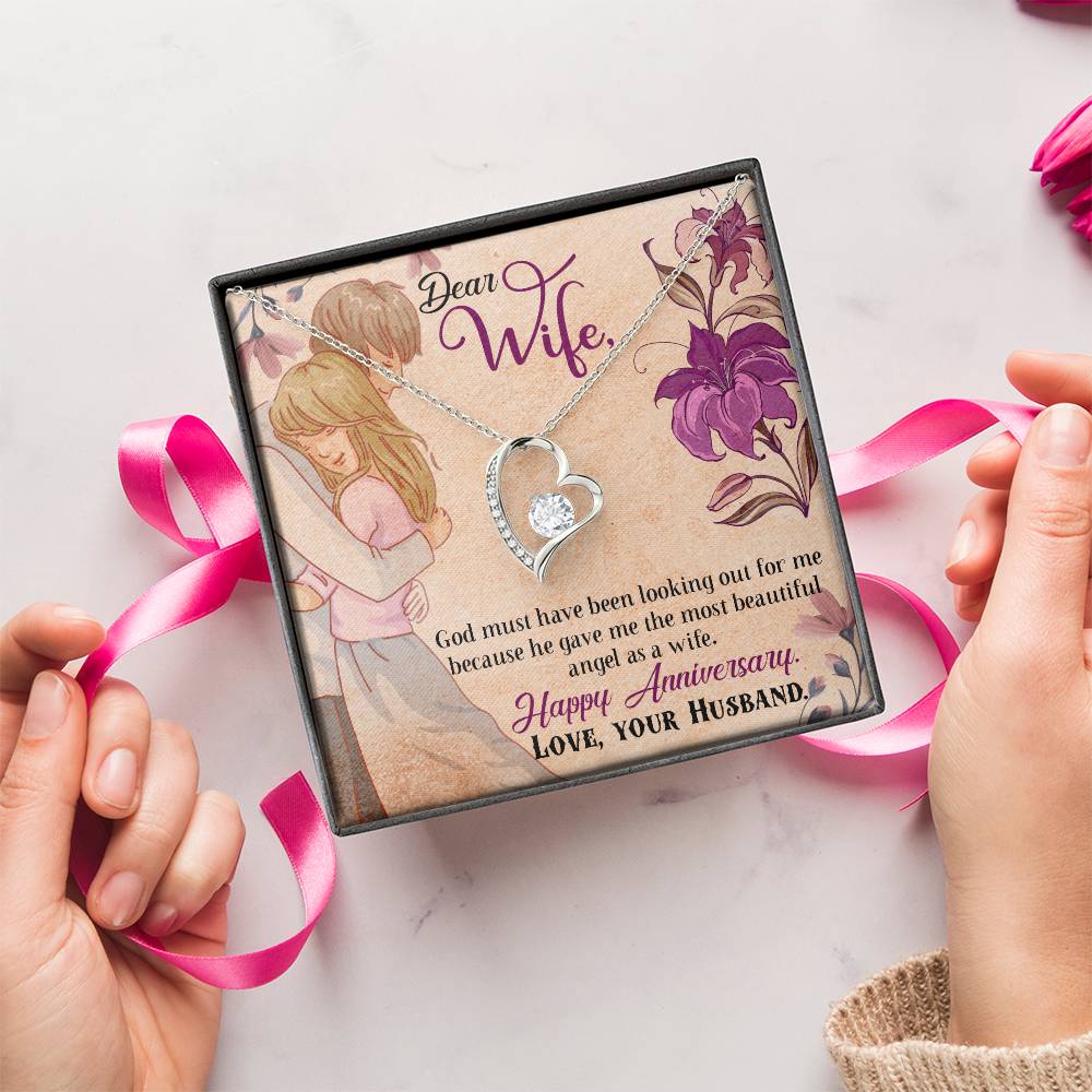 Heart To My Wife Necklace Anniversary Gift For Wife Birthday Gift For Wife Christmas Gift For Wife Jewelry For Wife Gift For Wife's Forever Love Necklace