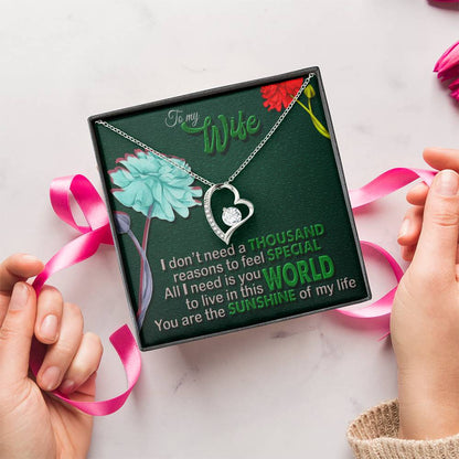 Gorgeous Gift Form Husband To Wife Forever Love Necklace Forever Love Necklace