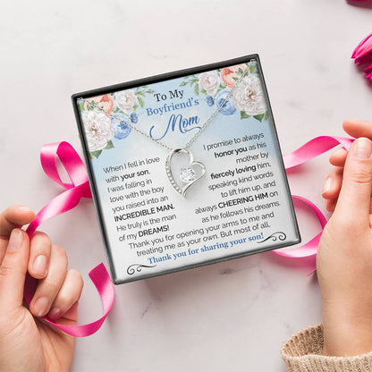 To My Boyfriend's Mom - Thank You For Sharing Your Son Forever Love Necklace