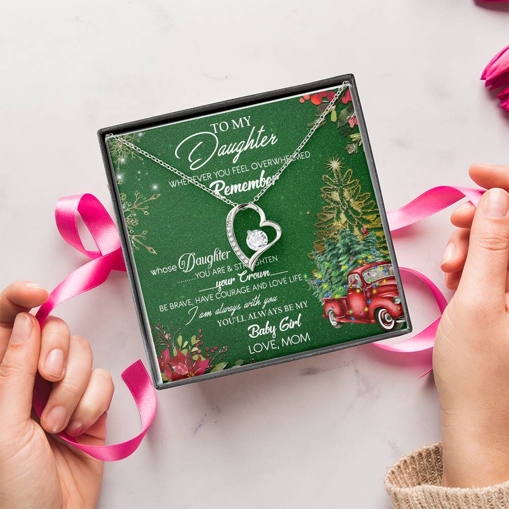 To My Daughter Necklace From Mom Gift For Daughter From Mom Birthday Gift Daughter Graduation Gift Daughter Birthday Gift From Forever Love Necklace