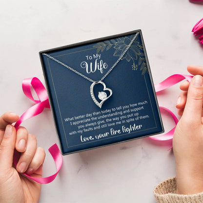 I Appreciate Your Understanding - Love Fire Fighter Forever Love Necklace