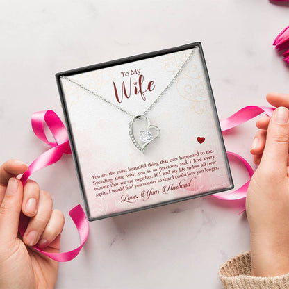 To My Wife If Had My Life To Live All Over Again Necklace 1 Forever Love Necklace