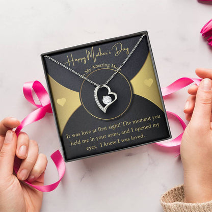 Happy Mother's Day With Message Card 1 Forever Love Necklace