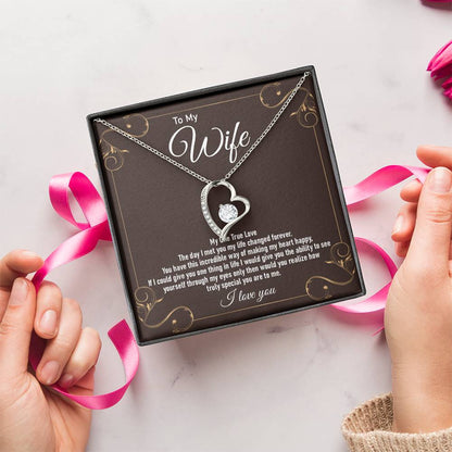 To My Wife My One True Love Forever Love Necklace