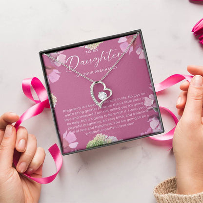 New Mom Baby Shower Gift Mom To Be Gift Congratulations Pregnancy Gift Daughter Baby Shower Gift Gift For Daughter Having Her First Forever Love Necklace