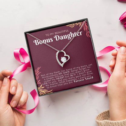 Beautiful Bonus Daughter Forever Loved Necklace Forever Love Necklace