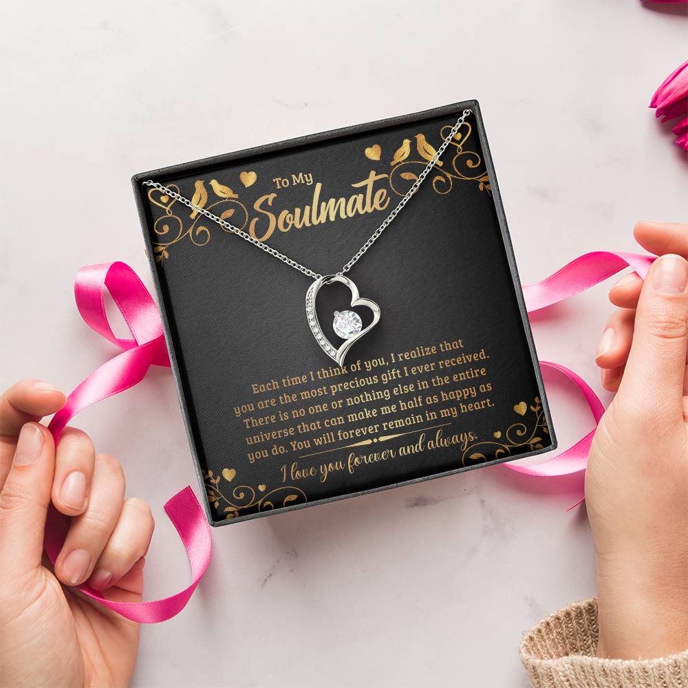 To My Soulmate Necklace Soulmate Gift Wife Gift Necklace Girlfriend Gift Necklace Wife Jewelry Forever Love Necklace