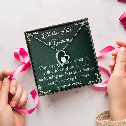 Mother Of The Groom Necklace From Bride Mother In Law Necklace Gift Groom's Mother Forever Love Necklace Mother Of The Groom Wedding Gift Forever Love Necklace