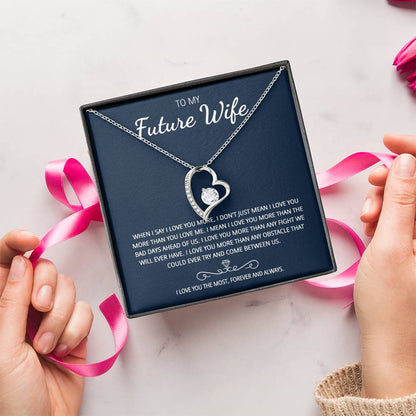 To My Future Wife Love You The Most Heart Necklace Customize Gift For Your Loving Wife! ?? Forever Love Necklace