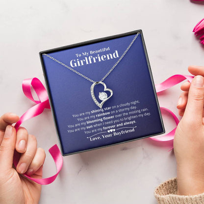 To My Girlfriend My Forever & Always Forever Love Necklace
