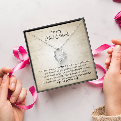 To My Best Friend Thank You Gift  Souls Sisters Necklace  Bff Necklace  Best Friend Gift  Best Friend Jewelry  Friends Forever Quotes Forever Love Necklace