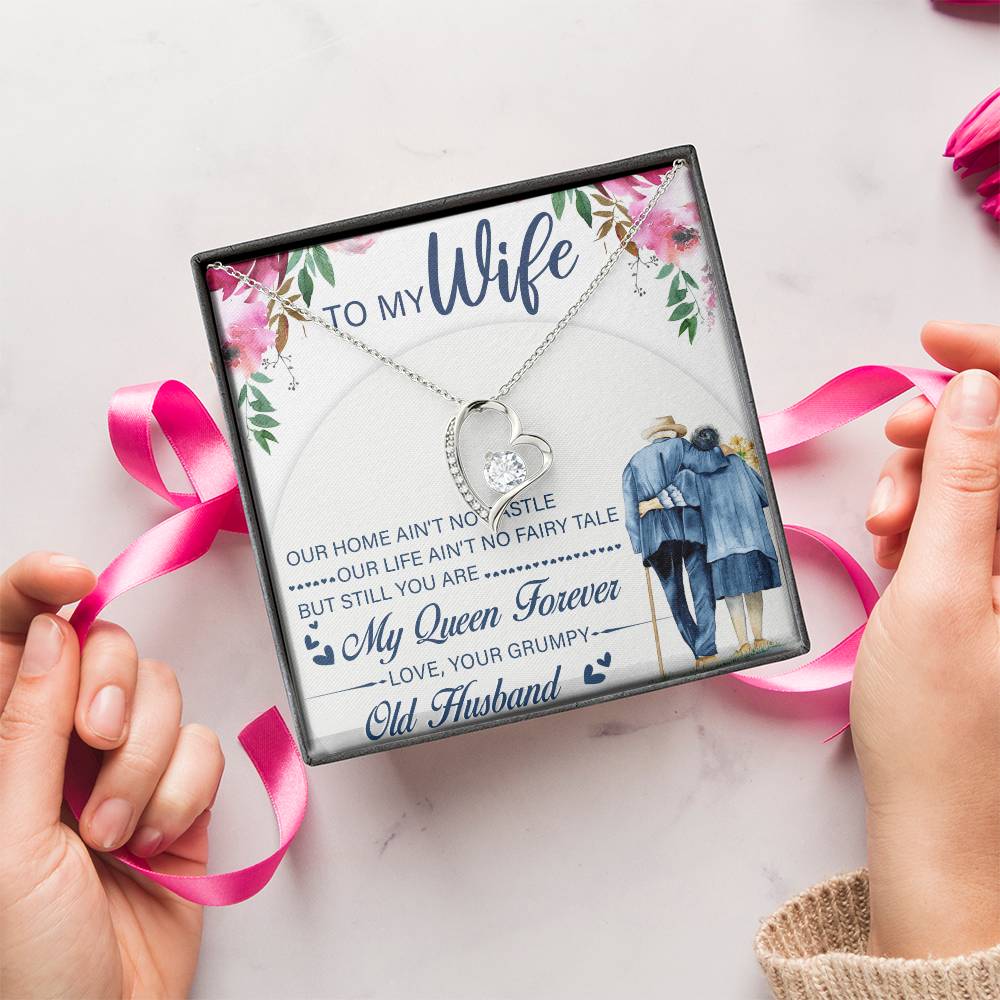 To My Beautiful Wife Necklace Anniversary Gift For Wife Birthday Gift For Wife Gift For Wife Necklace For Wife Gift For Wife Birthday Forever Love Necklace