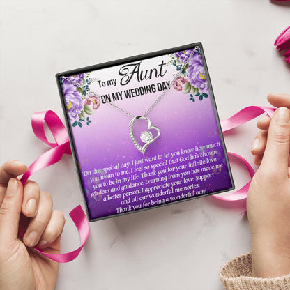 Aunt Of The Bride Gift Aunt Wedding Gift Aunt Of The Bride Forever Love Necklacewedding Gift For Aunt Aunt Necklace Gift Thank You Forever Love Necklace