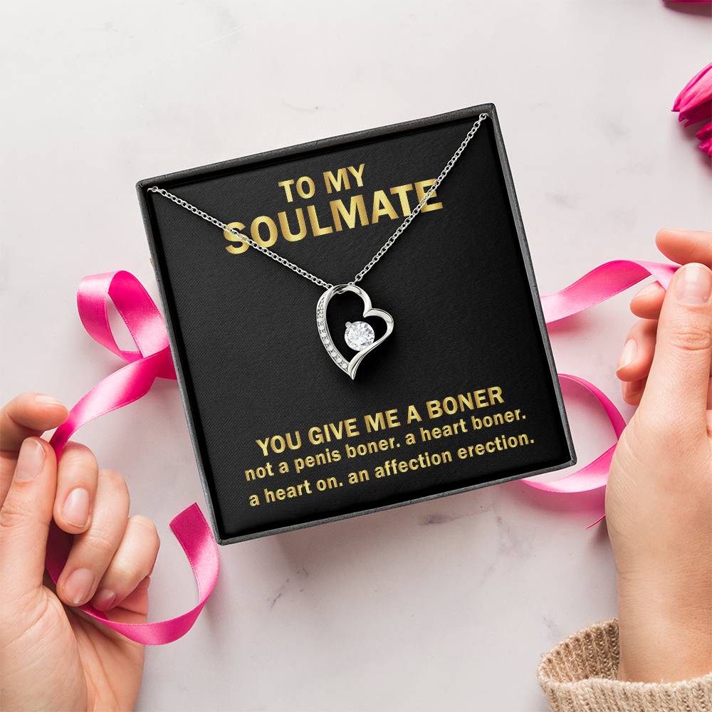 Give Me A Boner. Not A Penis Boner. Funny ??forever Love Necklace For Soulmate Gifts Forever Love Necklace