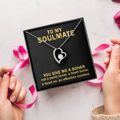 Give Me A Boner. Not A Penis Boner. Funny ??forever Love Necklace For Soulmate Gifts Forever Love Necklace