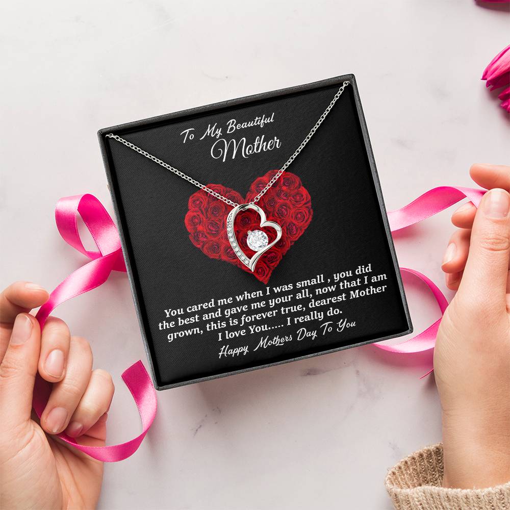 To My Beautiful Mother Forever Love Necklace
