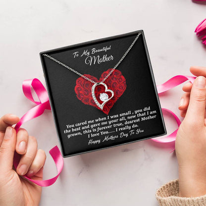To My Beautiful Mother Forever Love Necklace